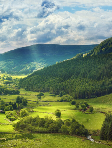 Glenmacnass vallei, County Wicklow, Ierland