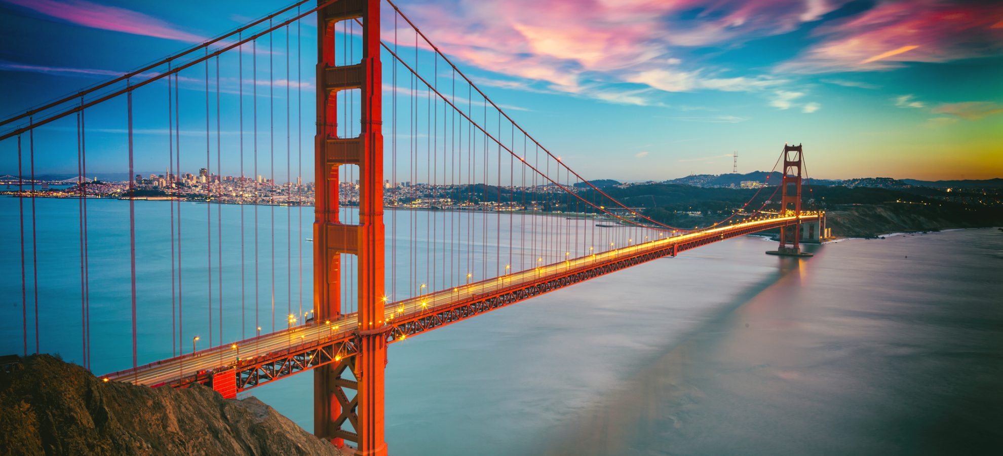 San Francisco en de Golden Gate bridge