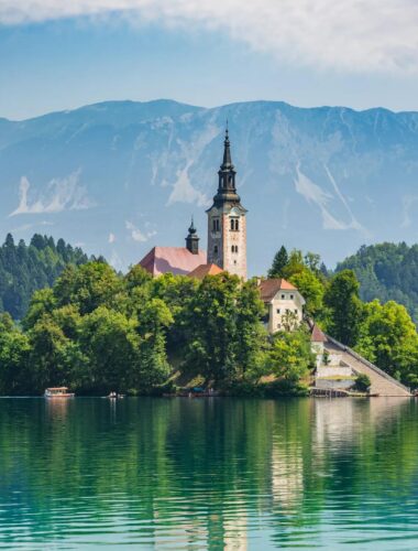 Slovenië - Lake Bled Santa Maria kerk