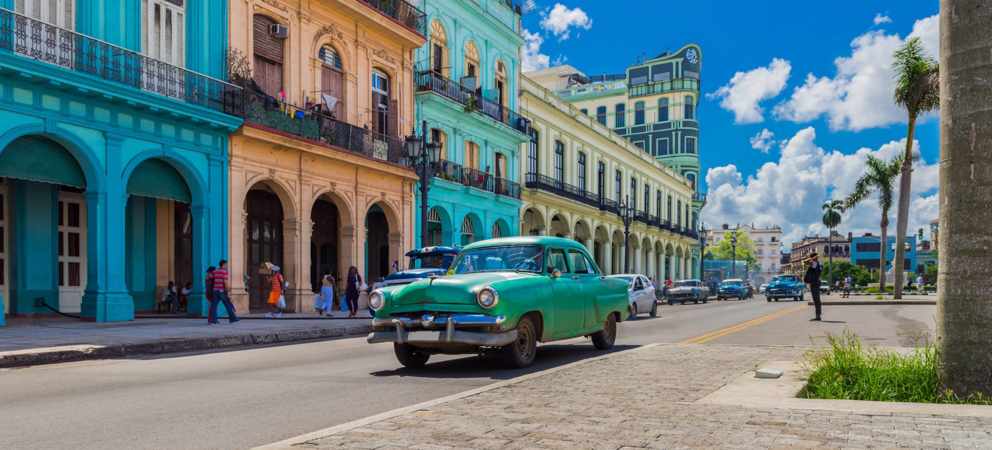 hoofdstraat in de stad Havana Cuba