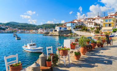 Kokkari bay, Samos eiland, Griekenland