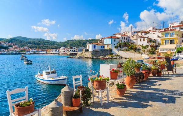 Kokkari bay, Samos eiland, Griekenland