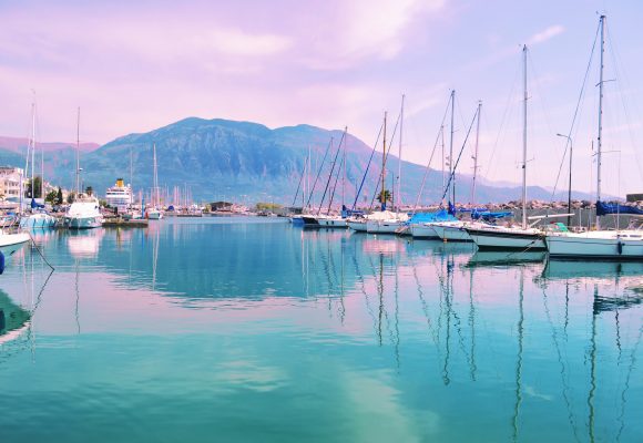 Zonsondergang landschap at Kalamata, Griekenland - Greece