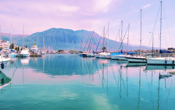 Zonsondergang landschap at Kalamata, Griekenland - Greece
