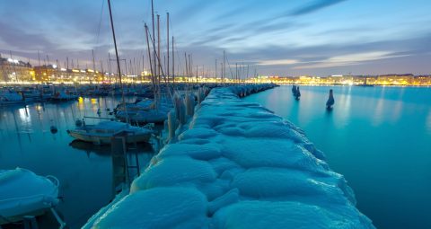 Genève in de sneeuw
