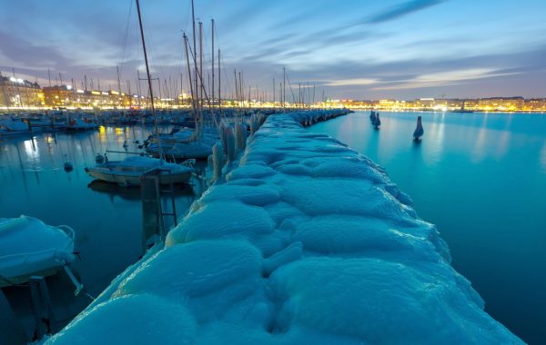 Genève in de sneeuw