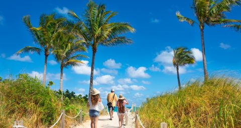 Vliegtickets-Miami-familie