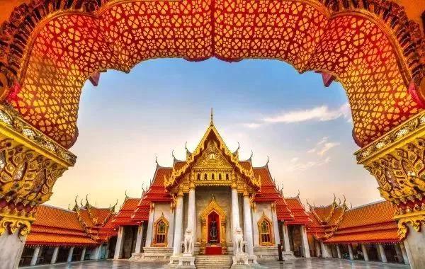 Wat Benchamabophit Dusit wanaram. Bangkok, Thailandia.