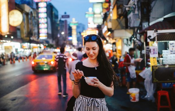 Backpacker in Bangkok, Thailand