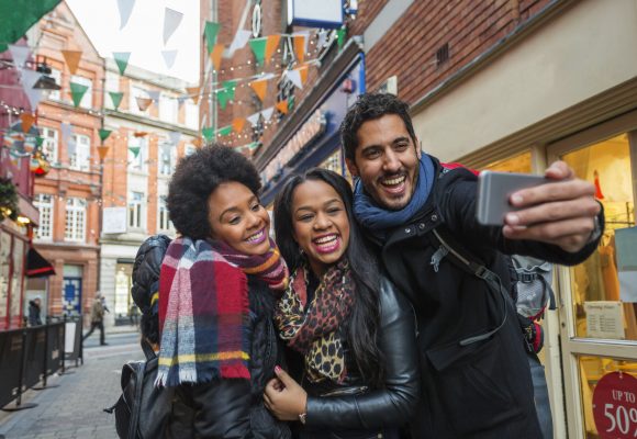 Backpackers in Dublin, Ireland