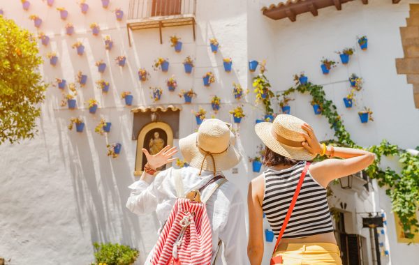 Backpacker in Malaga, Spain