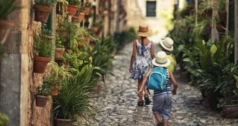 Family in Mallorca, Spain