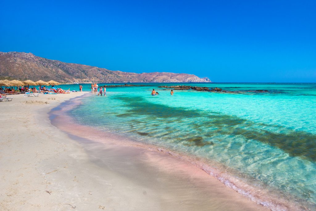 Stranden Europa, Elafonisi Beach, Kreta, Griekenland