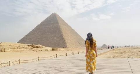 Backpacker in Cairo, Egypt