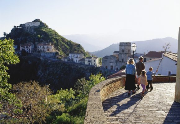 Family in Catania, Sicily, Italy