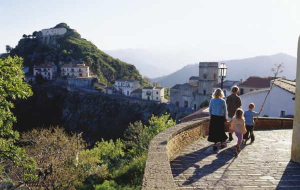 Family in Catania, Sicily, Italy
