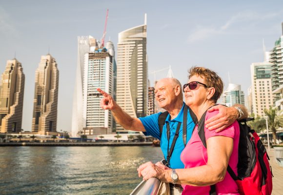 Seniors in Dubai, United Arab Emirates, Middle East