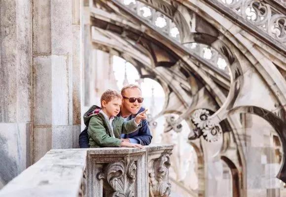 Family in Milan, Italy