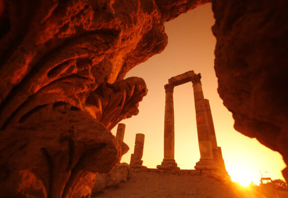 Jabel al Qalah in the City Amman in Jordan in the middle east.