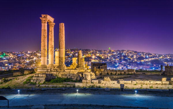 Temple of Hercules at Amman Citadel in Amman, Jordan.