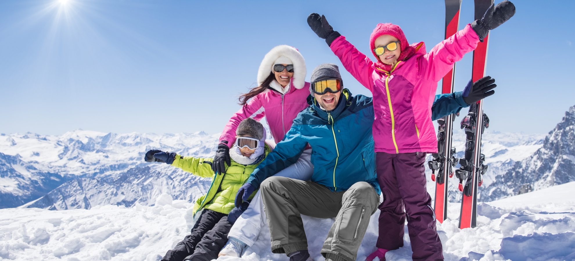 Family on Winter Sports holiday