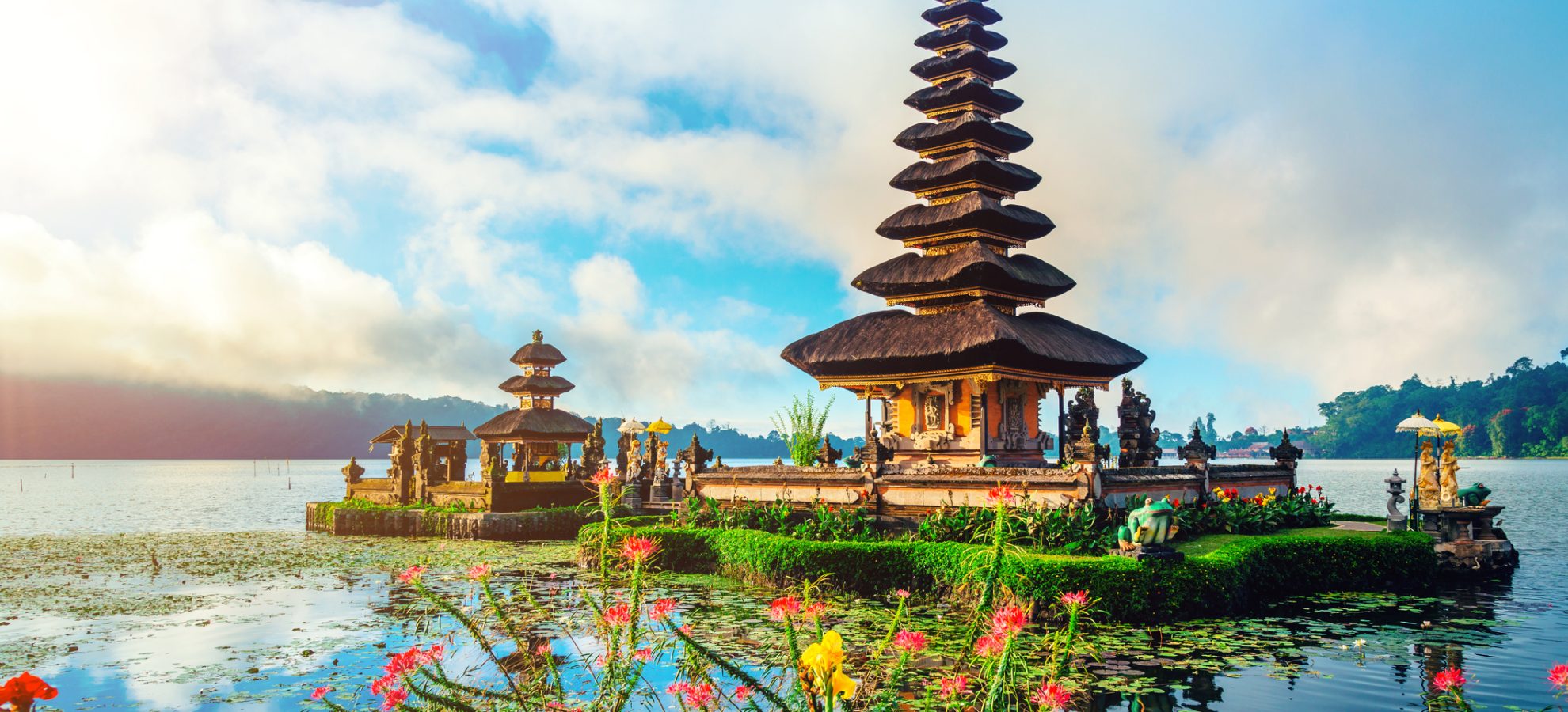 Pura Ulun Danu Temple on lake Brataan, Bali