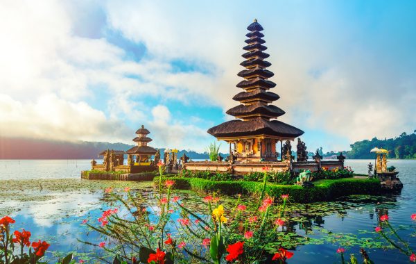 Pura Ulun Danu Temple on lake Brataan, Bali