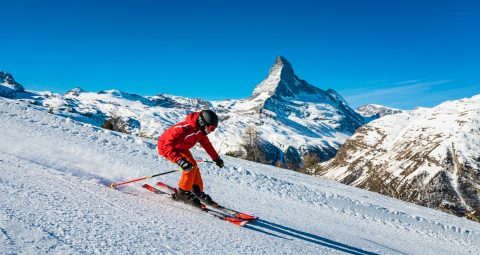 Winter sports in Valais canton, Switzerland