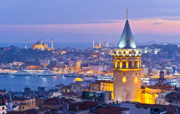 Galata tower and bosphorus in İstanbul Turkey