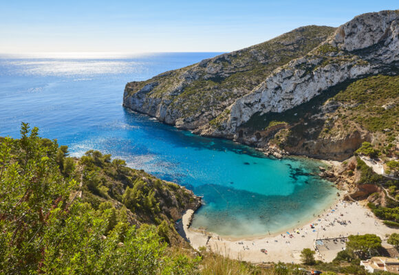 Clear blue water in Alicante