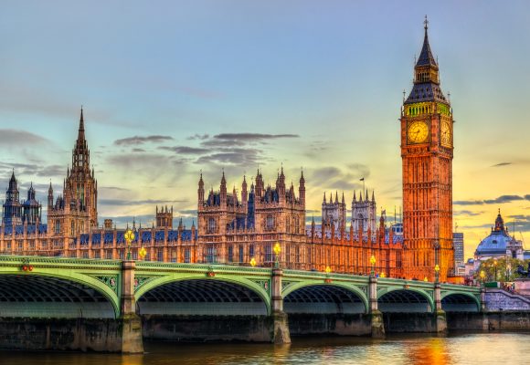 The Palace of Westminster and Westminster Bridge in London, United Kingdom
