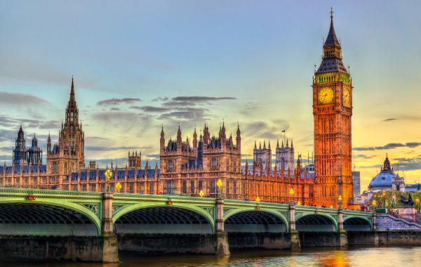 The Palace of Westminster and Westminster Bridge in London, United Kingdom