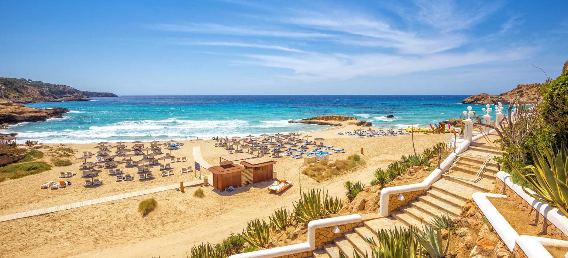Beach and bay of Cala Tarida, Ibiza