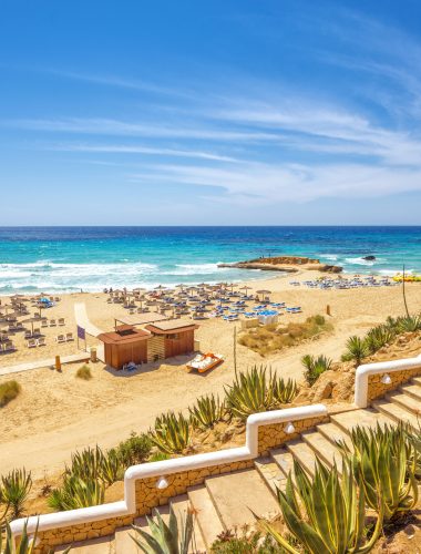 Beach and bay of Cala Tarida, Ibiza