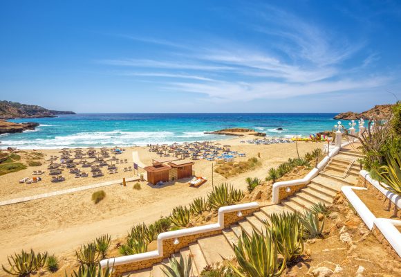 Beach and bay of Cala Tarida, Ibiza