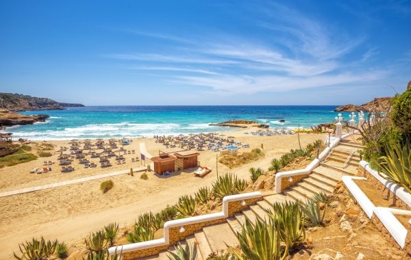 Beach and bay of Cala Tarida, Ibiza