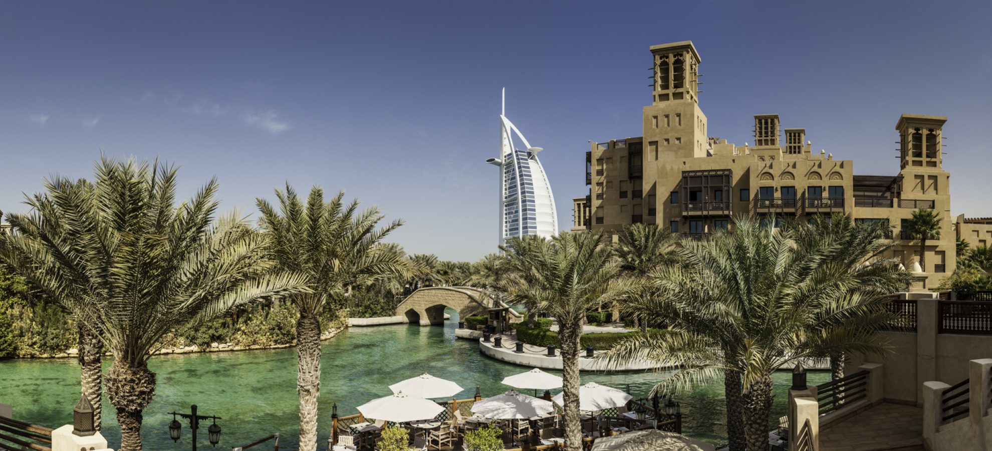 Burj Al Arab Dubai wind towers and luxury resort hotel