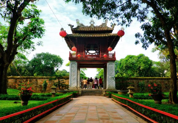 Entrance of the Temple Of Literature (Van Mieu) Hanoi, Vietnam