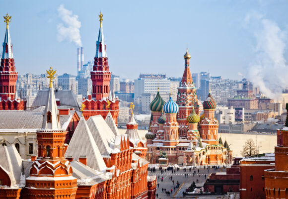 Historical Museum, St.Basil Cathedral, Red Square, Kremlin in Moscow, Russia
