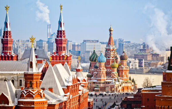 Historical Museum, St.Basil Cathedral, Red Square, Kremlin in Moscow, Russia