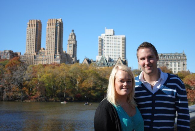 Caroline och Mikael i Central Park.