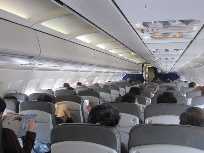 Vi flyger med Lufthansa. Foto: Madeleine