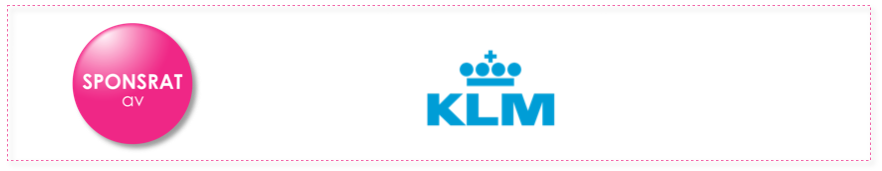Bild på sponsring med flygbolaget KLM