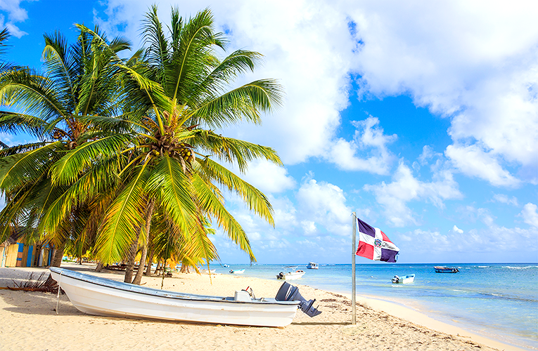 Bild från strand på Dominikanske Republiken