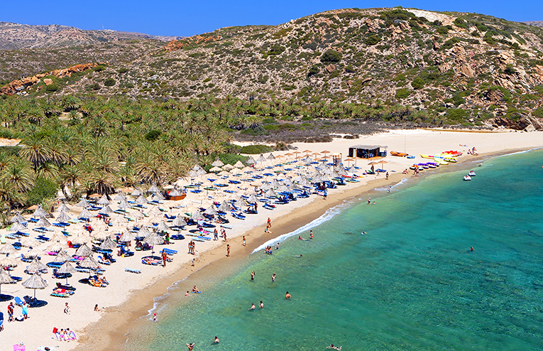 Bild från stranden Vai Beach på ön Kreta i Grekland