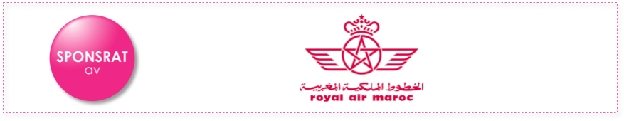 Bild på sponsring med flygbolaget Royal Air Maroc