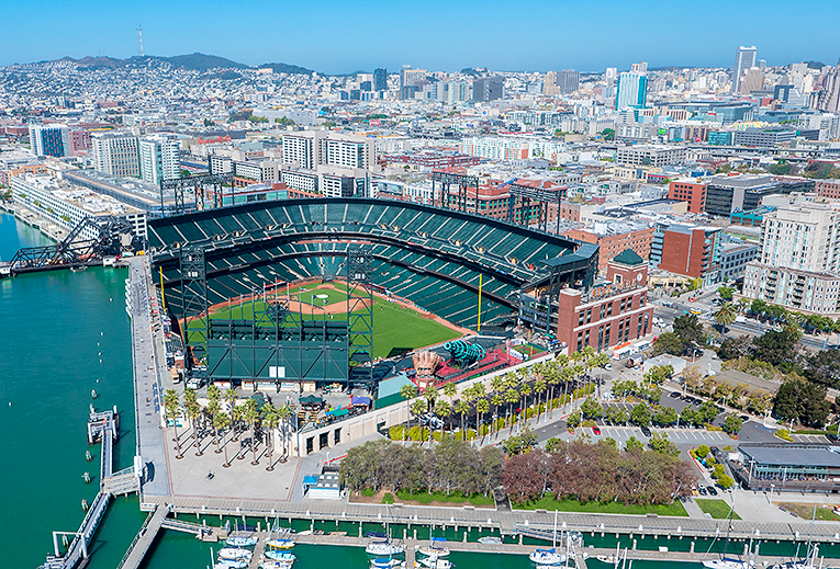 Bild på baseballarenan AT&T Park i San Francisco, USA