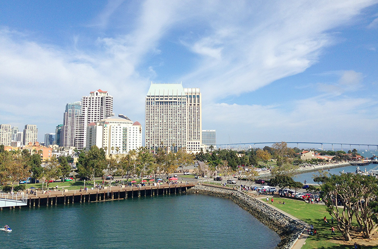 Bild från hamnen i San Diego, Kalifornien