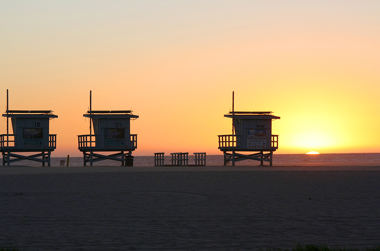 Bild från strand i Kalifornien, USA