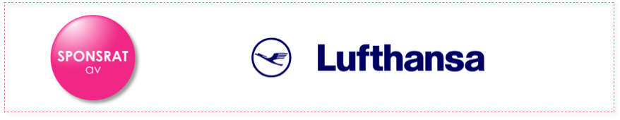 Bild på sponsring med flygbolaget Lufthansa